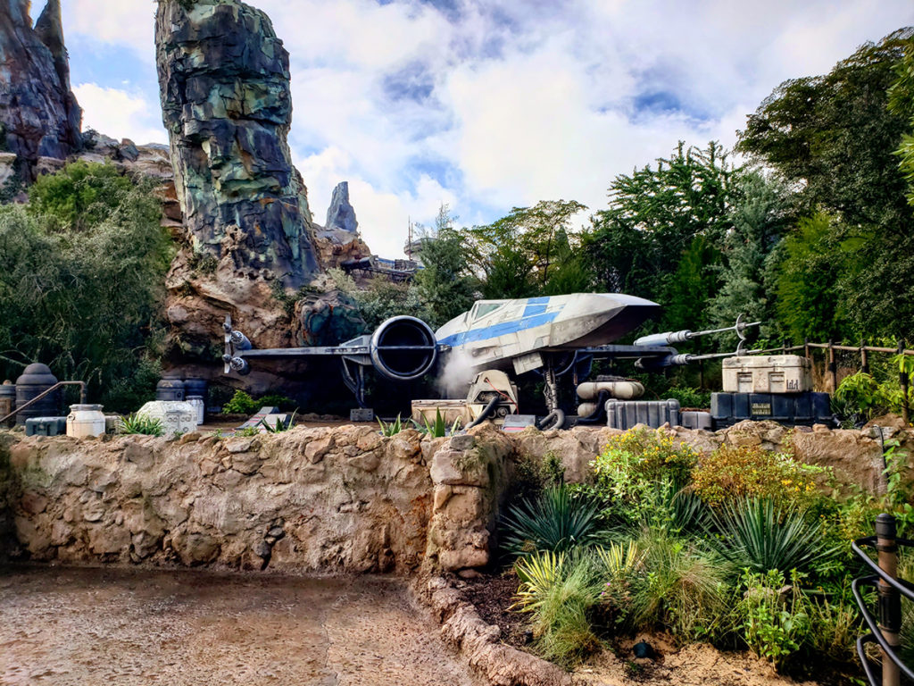 X Wing Fighter at Star Wars Galaxy's Edge